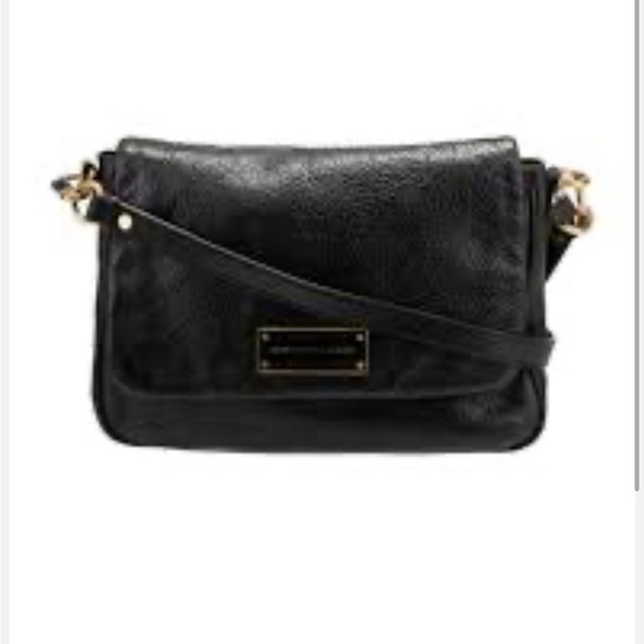 Marc By Marc Jacobs Handbags - Marc by Marc Jacobs cow leather flap black crossbody bag.